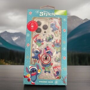 NIB Disney Stitch Christmas Present Santa Phone Apple iPhone Case 16 Pro Max‎